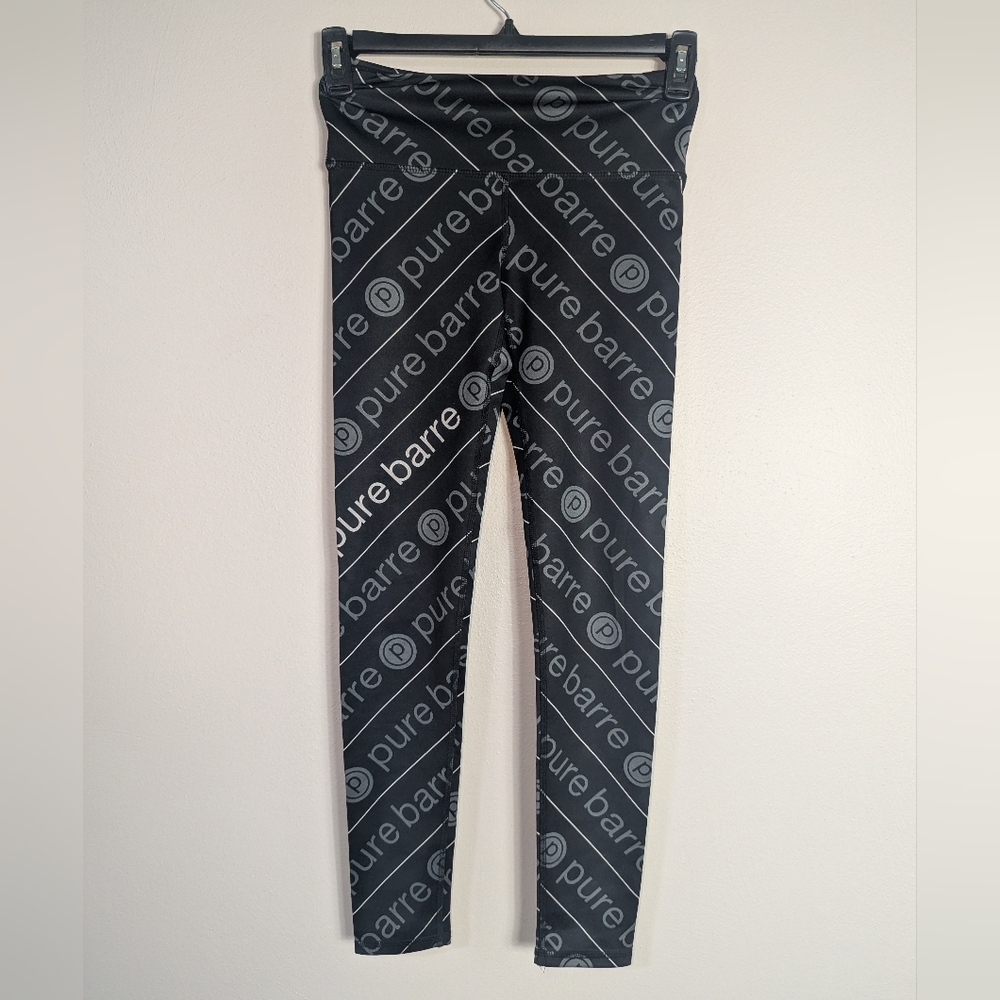S Pure Barre Logo Print Athletic Leggings